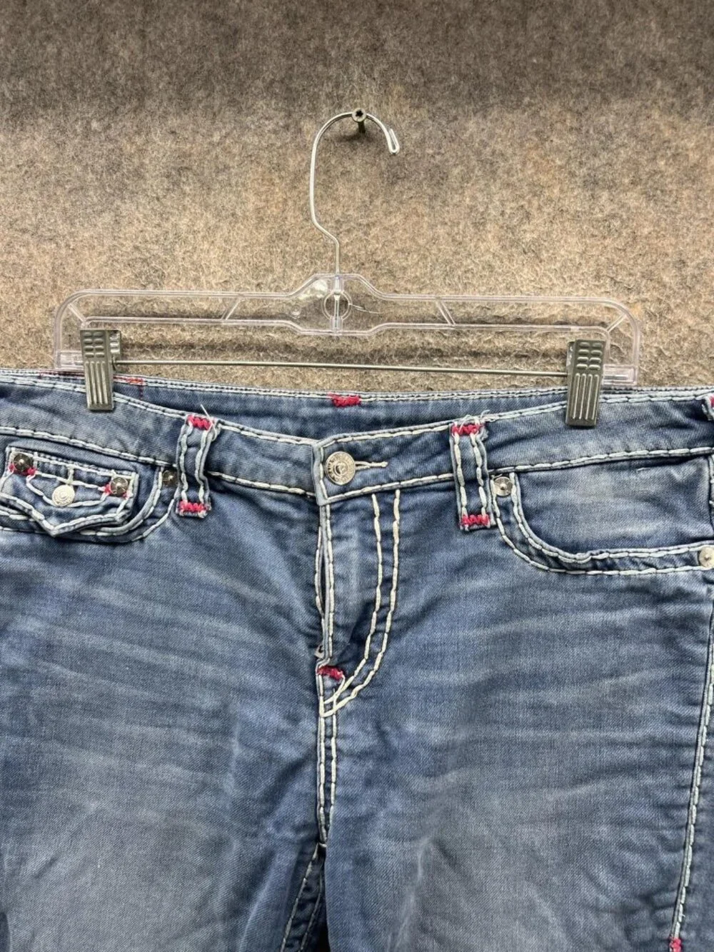 True Religion Super Skinny Jeans Mens 33 Blue Extra Slim Stretch Denim
